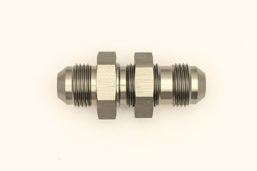 Picture of DeatschWerks 8AN Male Flare To 8AN Male Flare Bulkhead Adapter (Incl. Nut)