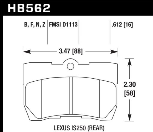 Picture of Hawk 06 - 13 Lexus IS250IS350 HPS 5.0 Street Rear Brake Pads