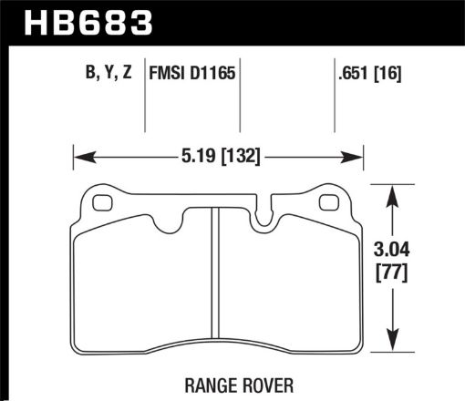 Picture of Hawk 06 - 09 Land Rover Range RoverRange Rover Sport HPS 5.0 Front Brake Pads
