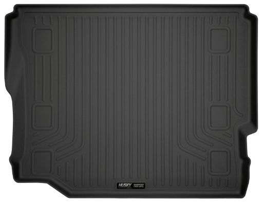 Picture of Husky Liners 19 - 24 Jeep Wrangler JLU (No Subwoofer) WeatherBeater Black Rear Cargo Liner