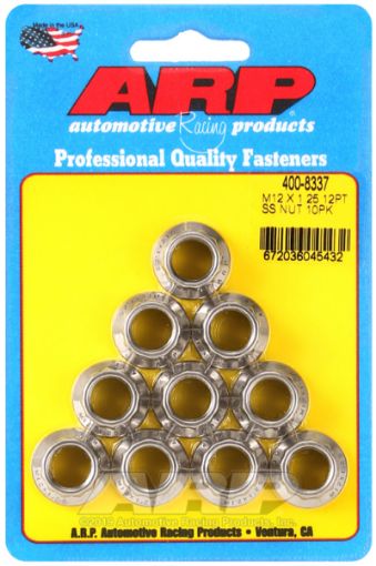 Picture of ARP M12 x 1.25 M14 WR 12pt Nut Kit - 10 Pack