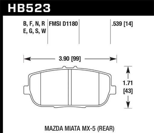 Picture of Hawk 06 - 10 Mazda Miata Mx - 5 Base Blue 9012 Race Rear Brake Pads