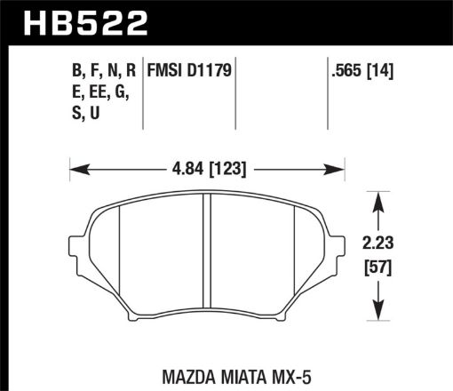 Picture of Hawk 06 - 10 Mazda Miata Mx - 5 Front HPS Sreet Brake Pads