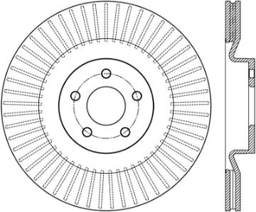 Picture of StopTech Sport Slotted 16 - 18 Ford Focus RS Front Right CRYO Rotor