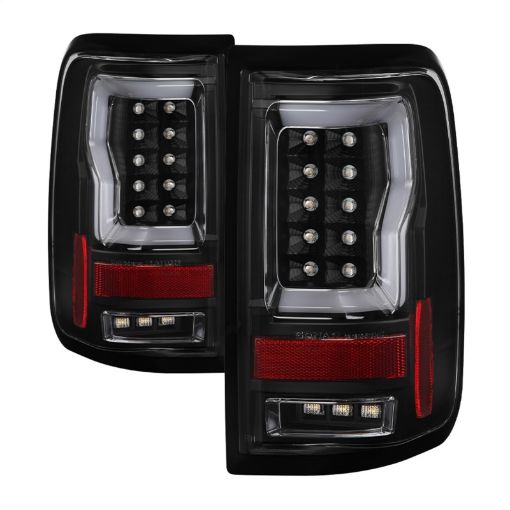 Picture of Spyder 04 - 08 Ford F - 150 Projector Tail Lights - Light Bar DRL LED - Black ALT - YD - FF15004V2 - LBLED - BK