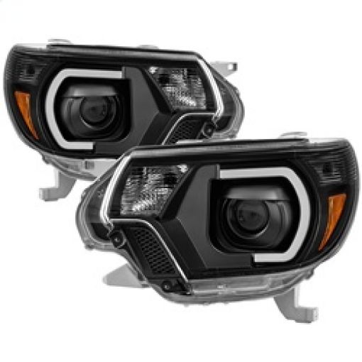 Picture of xTune Toyota Tacoma 12 - 15 Headlights - Light Bar DRL - Black PRO - JH - TTA12 - LBDRL - BK