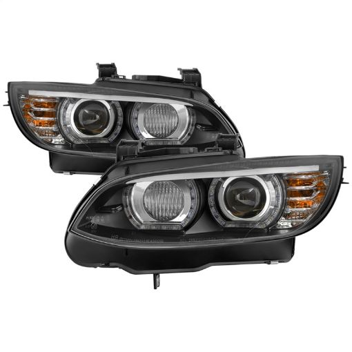 Picture of Spyder 08 - 10 BMW F92 3 Series Projector Headlights - LED DRL - Black (PRO - YD - BMWE9208 - DRL - BK)