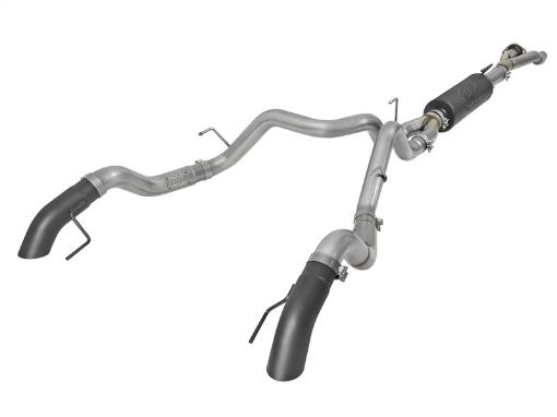 Picture of aFe MACH Force - Xp Cat - Back Exhaust wDual Hi - Tuck Tips Black 17 - 18 Ford F - 150 Raptor V6 - 3.5L (tt)