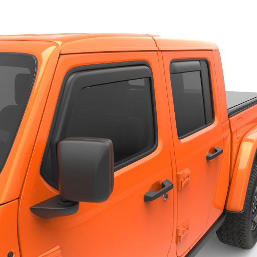 Picture of EGR 2018 Jeep Wrangler JL SlimLine In - Channel WindowVisors Set of 4 - Matte Black