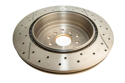 Picture of DBA 02 - 07 Subaru WRX STi 10 Stud Hole Rear Drilled Slotted Street Series Rotor