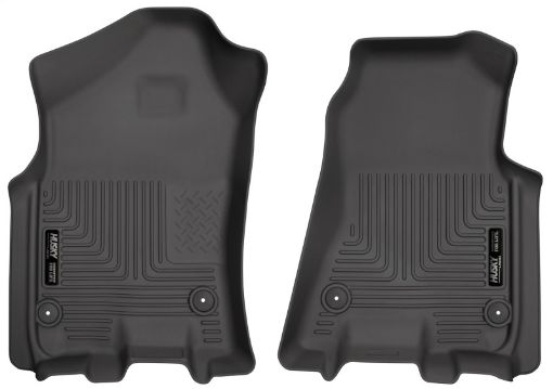 Picture of Husky Liners 2019 Ram 1500 Crew Cab WeatherBeater Black Front Row Floor Liners