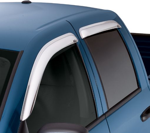 Picture of AVS 2019 RAM 1500 Crew Cab Ventvisor Outside Mount Front Rear Window Deflectors 4pc - Chrome