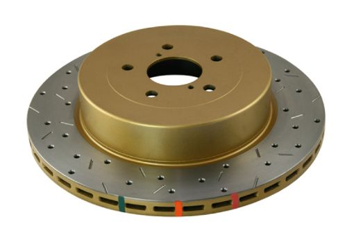 Picture of DBA 01 - 07 Subaru WRXSTI 10 Stud Hole Rear Drilled Slotted 4000 Series Rotor