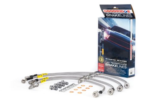 Picture of Goodridge 17 - 18 Honda Civic (BaseLXEX) Stainless Steel Brake Line Kit