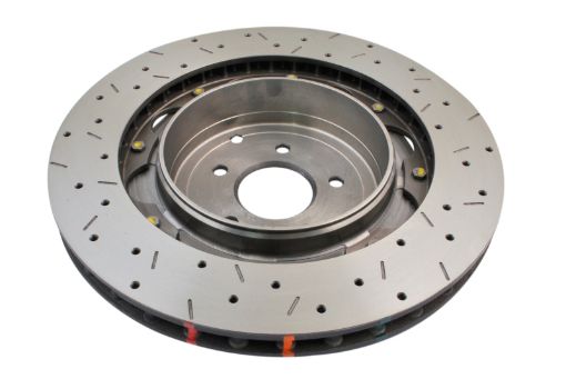 Picture of DBA 09 Nissan GTR R - 35 Rear Drilled Slotted 5000 Series 2 Piece Rotor Assembled w Black Hat (Ava