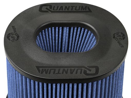 Picture of aFe Quantum Pro - 5 R Air Filter Inverted Top - 5in Flange x 9in Height - Oiled P5R
