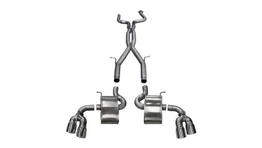 Picture of Corsa 2016 - 2024 Chevy Camaro SS 6.2L Xtreme 2.75in Cat - Back Dual Rear Exit w Twin 4in PolishedTips