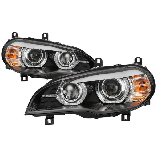Picture of Spyder 07 - 10 BMW X5 E70 (HID Models Only) Projector Headlights - Black PRO - YD - BMWE7007 - AFSHID - BK