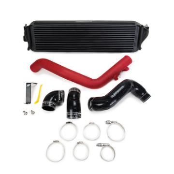 Picture of Mishimoto 2017 Honda Civic Type R Intercooler Kit - Black Intercooler Red Pipes