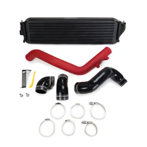 Picture of Mishimoto 2017 Honda Civic Type R Intercooler Kit - Black Intercooler Red Pipes
