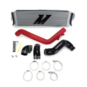 Picture of Mishimoto 2017 Honda Civic Type R Intercooler Kit - Silver Intercooler Red Piping