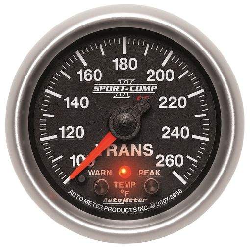 Picture of Autometer Elite 52.4mm 100 - 260F Transmission Temprature Peak Warn w Electronic Control Gauge