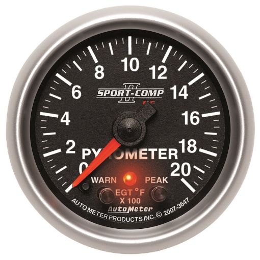 Picture of Autometer Elite 52.4mm 0 - 2000F Pyrometer Peak Warn w Electronic Control Gauge