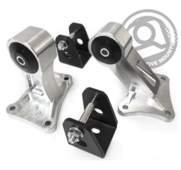 Picture of Innovative 00 - 09 Honda S2000 (F - Series MT) Silver Billet Aluminum Solid Bushing Engine Mount Kit