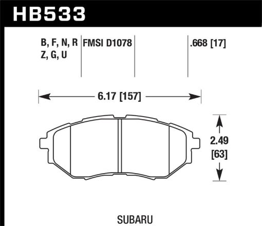 Picture of Hawk 05 - 08 LGT D1078 DTC - 60 Race Front Brake Pads