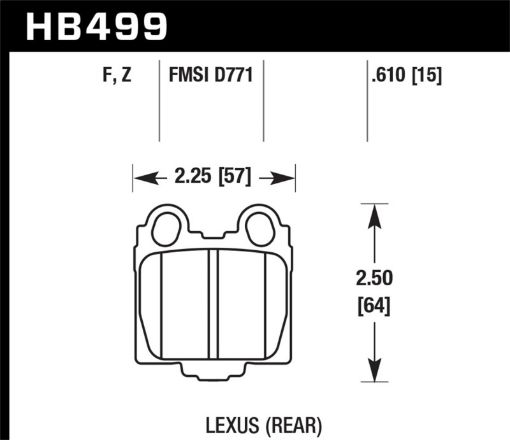 Picture of Hawk 00 - 05 Lexus IS300 HPS Street Rear Brake Pads