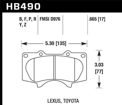 Picture of Hawk 10 Lexus GX460 03 - 09 Lexus GX470 04 - 10 4Runner 4.0L4.7L 07 - 10 FJ Cruiser 4.0L 03 - 07 Se