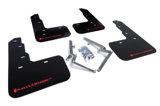 Picture of Rally Armor 17 - 22 Honda Civic Type R Black UR Mud Flap wRed Logo