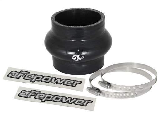 Picture of aFe Magnum FORCE CAI Univ. Silicone Coupling Kit (2.75in. ID 3in. L) Straight Coupler wHump - Blk