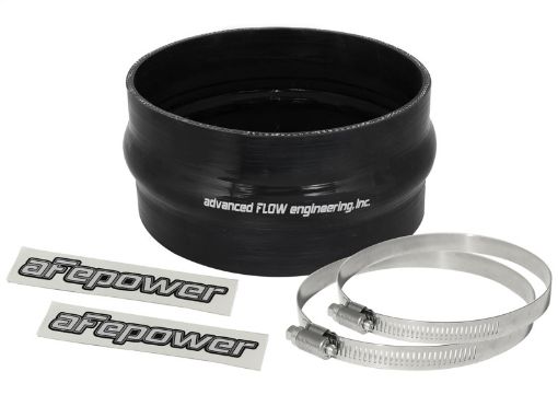 Picture of aFe Magnum FORCE CAI Univ. Silicone Coupling Kit (6in. ID 3in. L) Straight Coupler wHump - Black