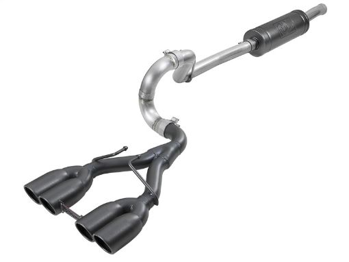 Picture of aFe Rebel Series 2.5in. 304 SS CB Exhaust System 2018 Jeep Wrangler (JL) V6 - 3.6L - Black Tip