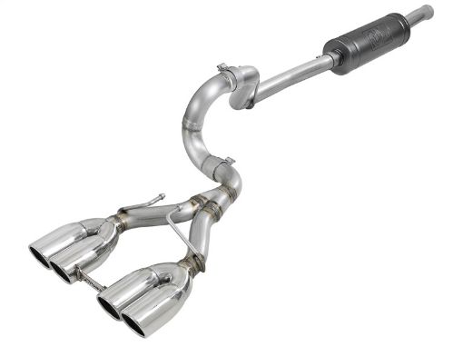 Picture of aFe Rebel Series 2.5in. 304 SS CB Exhaust System 2018 Jeep Wrangler (JL) V6 - 3.6L - Polished Tip