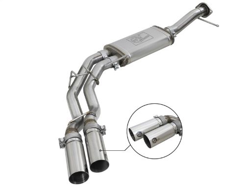 Picture of aFe Rebel Series 3in. to 2.5in. 409 SS CB Exhaust 11 - 14 Ford F - 150 V6 - 3.5L (tt) - Polished Tip