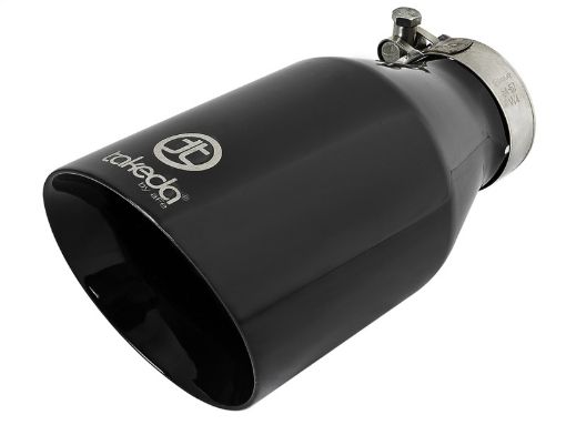 Picture of aFe Takeda 409 SS Clamp - On Exhaust Tip 2.5in. Inlet 4.5in. Outlet 9in. L - Black