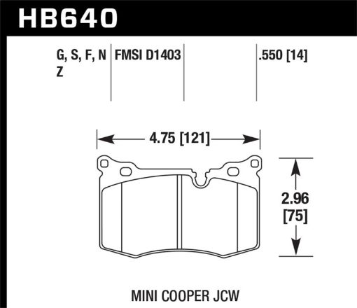 Picture of Hawk 09 - 10 Mini Cooper Performance Ceramic Street Front Brake Pads