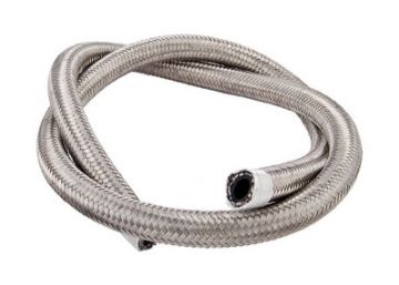 Picture of Torque Solution Stainless Steel Braided Rubber Hose - 6AN 10ft (0.34in ID)