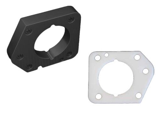 Picture of Torque Solution Throttle Body Spacer (Black) - 06 - 11 Honda Civic LXEXDX R18