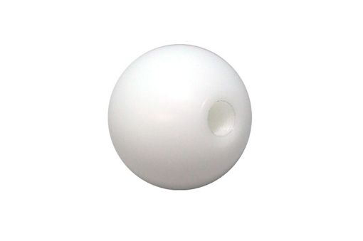 Picture of Torque Solution Delrin 50mm Round Shift Knob (White) Universal 10x1.5