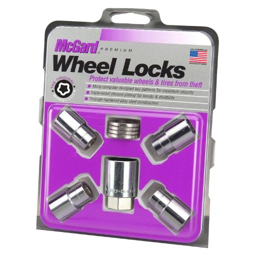 Picture of McGard Wheel Lock Nut Set - 4pk. (Reg. Shank Seat) M12X1.25 1316 Hex 1.38in. Length - Chrome