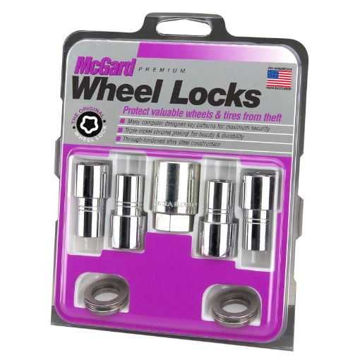 Picture of McGard Wheel Lock Nut Set - 4pk. (Long Shank Seat) M12X1.5 1316 Hex 1.75in. Length - Chrome