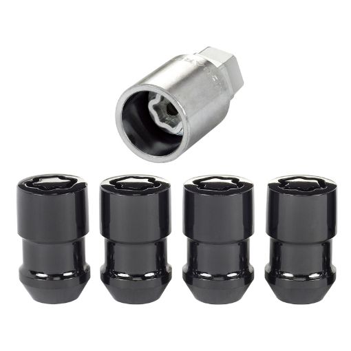 Picture of McGard Wheel Lock Nut Set - 4pk. (Cone Seat) M12X1.5 19mm 21mm Dual Hex 1.46in. Length - Black