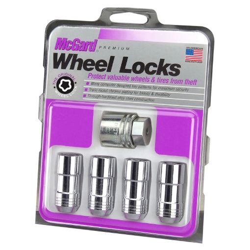Picture of McGard Wheel Lock Nut Set - 4pk. (Cone Seat) M12X1.75 1316 Hex 1.815in. Length - Chrome