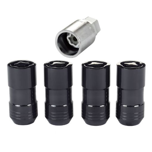 Picture of McGard Wheel Lock Nut Set - 4pk. (Cone Seat) M14X1.5 21mm 22mm Dual Hex 1.965in. L - Black