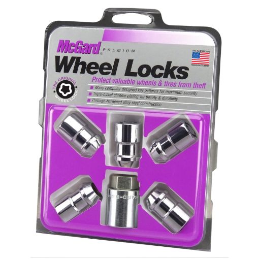 Picture of McGard Wheel Lock Nut Set - 5pk. (Cone Seat) 716 - 20 34 Hex 1.46in. Length - Chrome