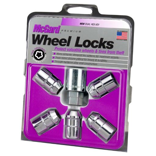 Picture of McGard Wheel Lock Nut Set - 5pk. (Cone Seat) 12 - 20 34 1316 Dual Hex 1.46in. Length - Chrome