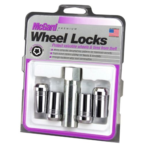 Picture of McGard Wheel Lock Nut Set - 4pk. (Tuner Cone Seat) 12 - 20 1316 Hex 1.60in. Length - Chrome